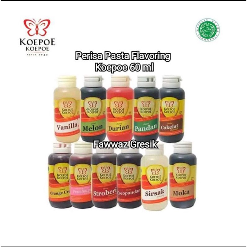 

60 ml koepoe perisa pasta makanan essen aroma kue coco pandan pisang ambon frambozen Nangka Taro Talas