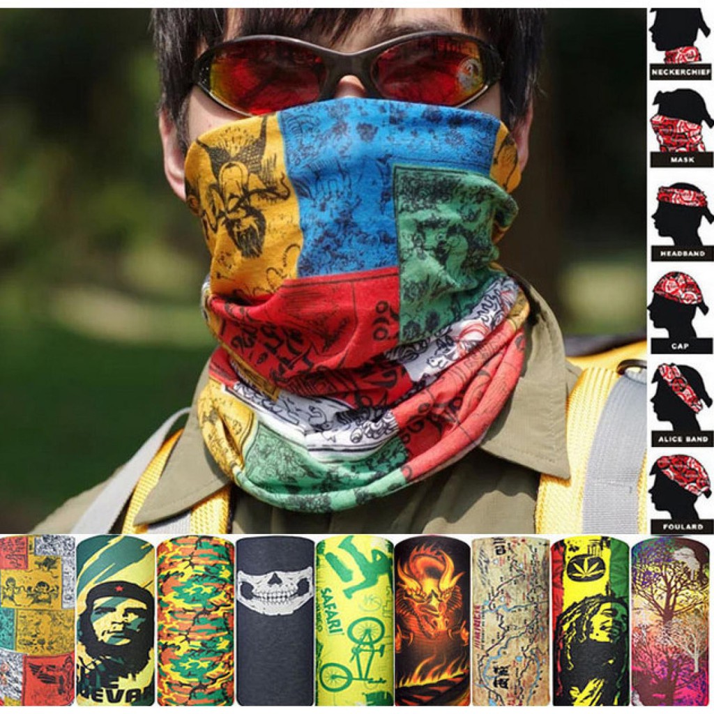 Masker Wajah Anti Polusi Slayer Penutup Wajah Tidak Mudah Robek Buff Bandana Perlengkapan Outdoor