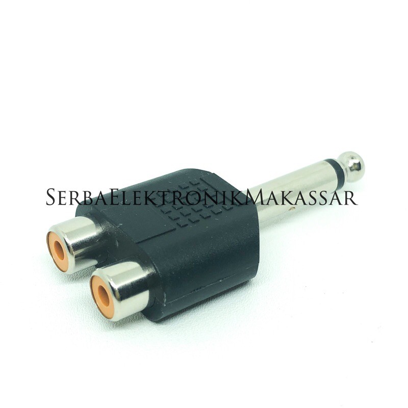 Connector Sambungan 2 Soket RCA to Plug Akai Mono