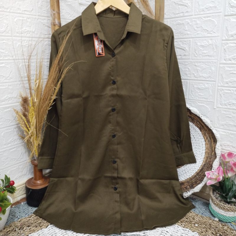 TUNIC POLOS / Kemeja Tunic Polos wanita