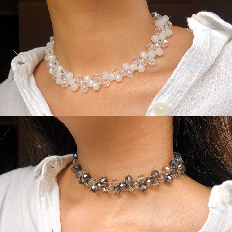 SI CRYSTAL CHOKER NECKLACE// KALUNG MANIK BEADS