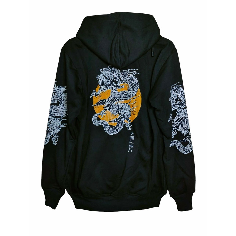 Jaket Runsbold Black Dragon / Jaket Zipper Bahan Premium / Jaket Pria