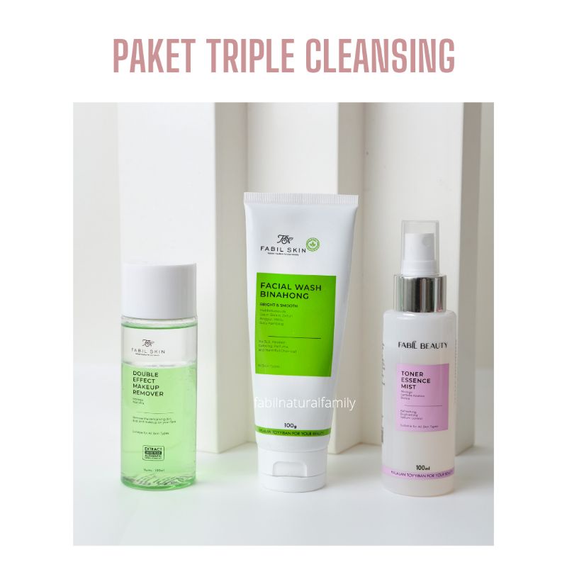 FABIL NATURAL DOUBLE CLEANSING  BASIC SKINCARE (MENGANGKAT KOTORAN SECARA MAKSIMAL)