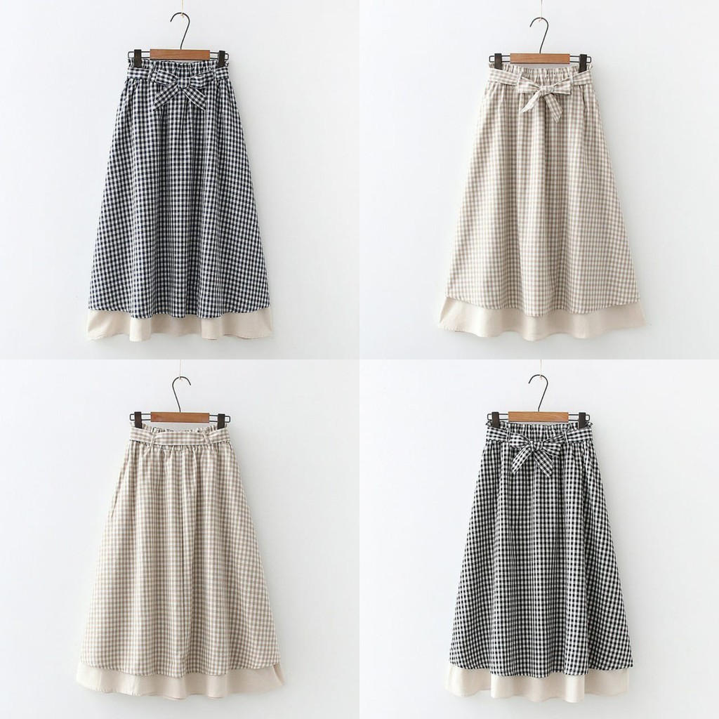 NINDI SKIRT - rok katun murah / rok payung / rok panjang / rok wanita terlaris / rok korea kotak