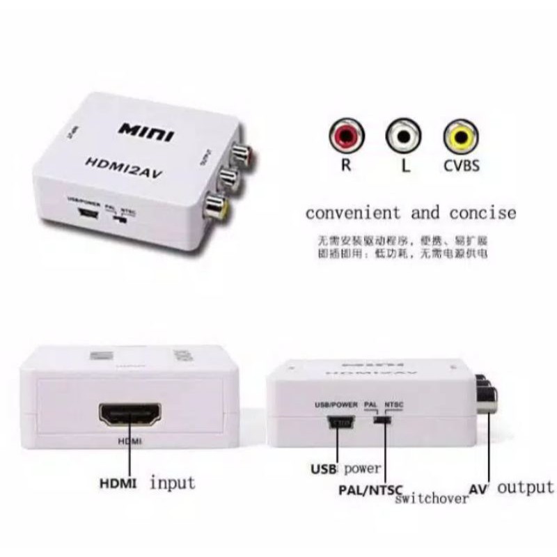 SAMBUNGAN TO AV RCA CONVERTER KONEKTOR ADAPTER MINI