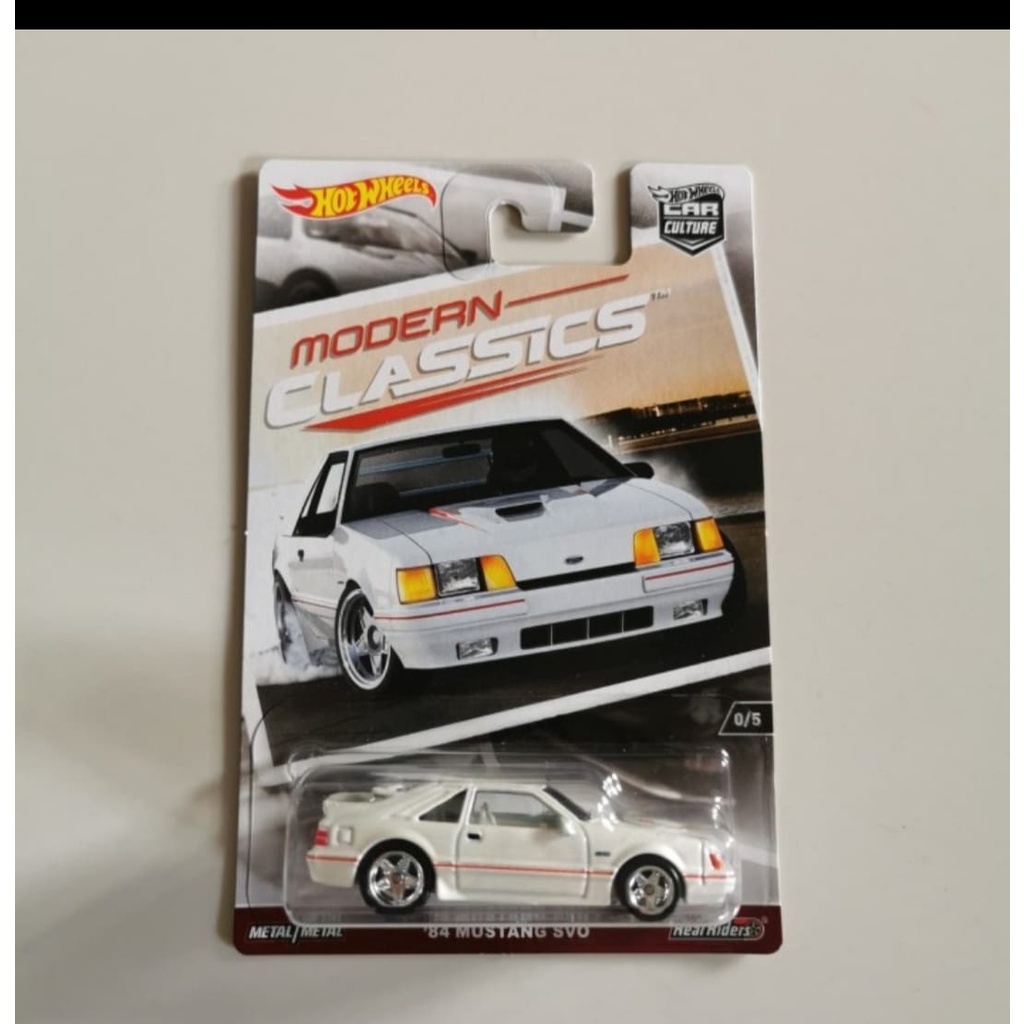 Hot Wheels 84 Mustang SVO Putih Modern Classics HW Hotwheels Mobil Mainan Car Culture Premium Boxed set RLC Red Line Club