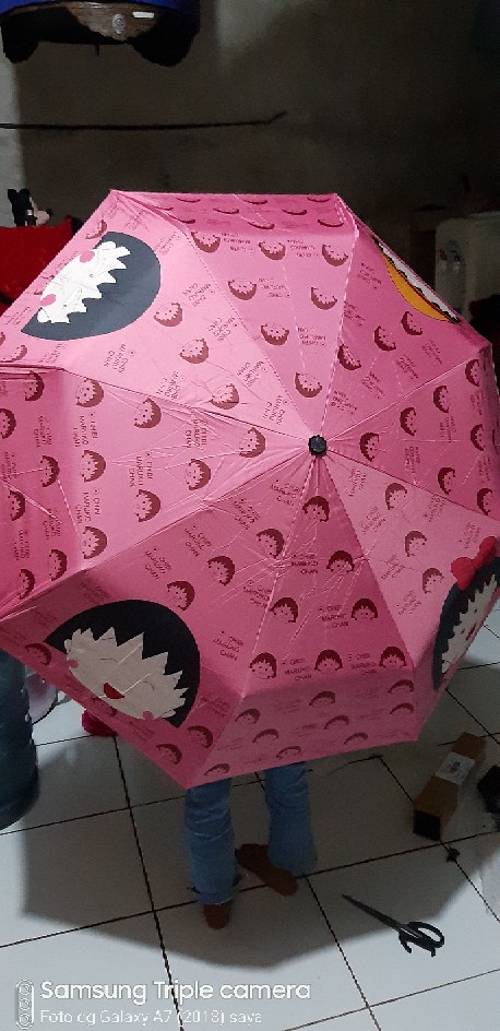 Payung Lipat 3 Motif Lukisan Anti Uv Japan Umbrella Rosida