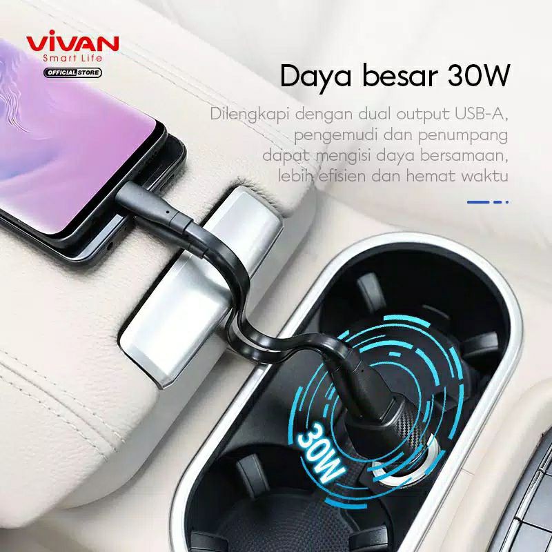 Vivan CC02Q Car Charger 30W Quick Charge