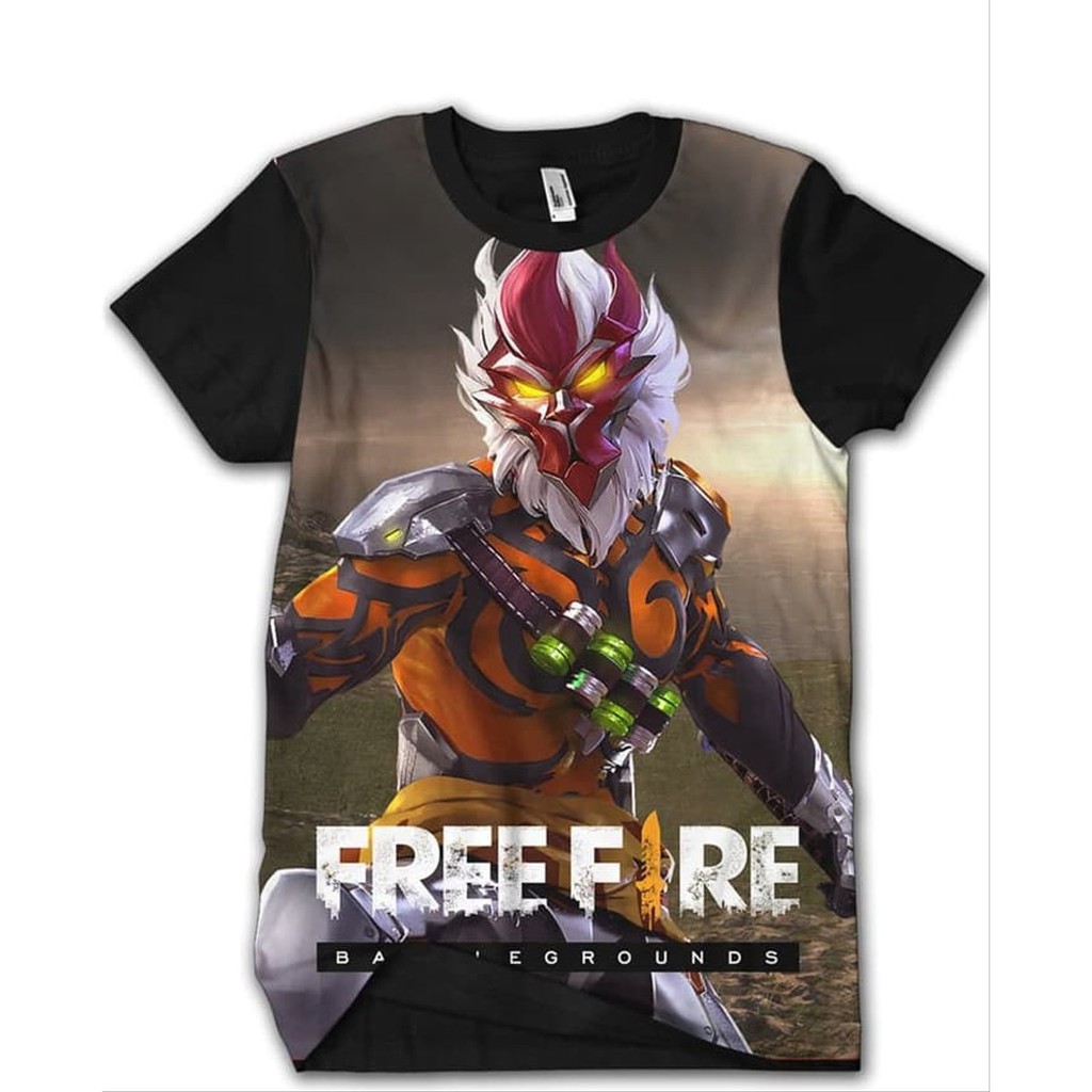 DIJUAL Kaos Baju Games FREE FIRE Wukong 3D Fullprint FF19 Diskon Shopee Indonesia