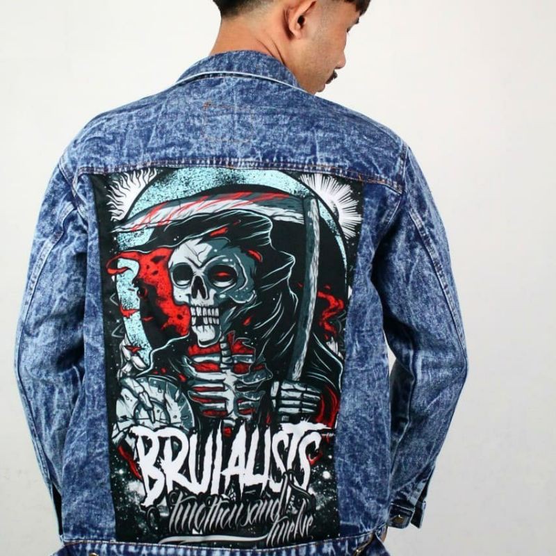 Jaket Jeans rck Denim Brutalist | Jaket Pria Dan wanita | Jaket jeans Distro