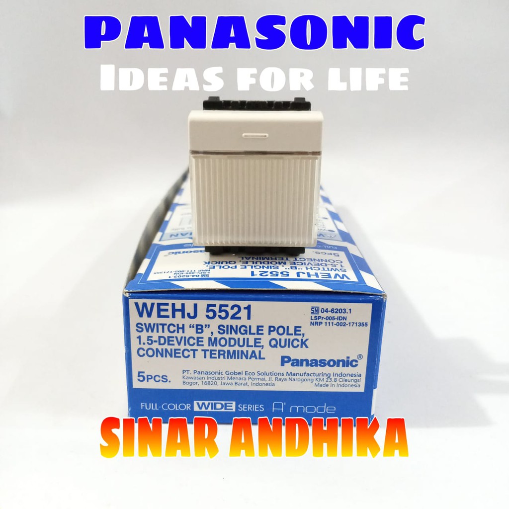 MATA SAKLAR SEDANG 1 ARAH 1.5 DEVICE PUTIH A MODE PANASONIC WEHJ 5521