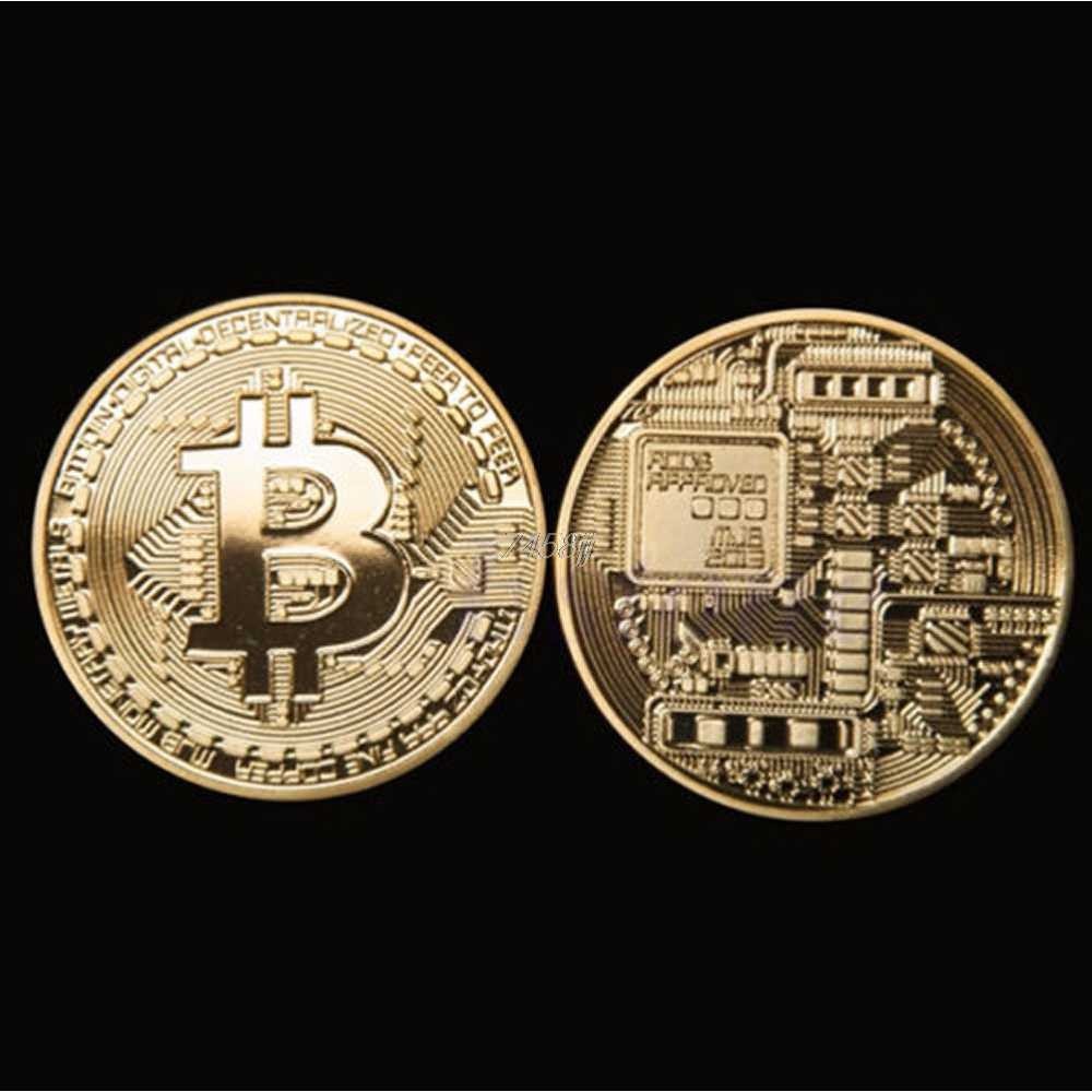 Bayar Ditempat Gold Plated Bitcoin Miniatur