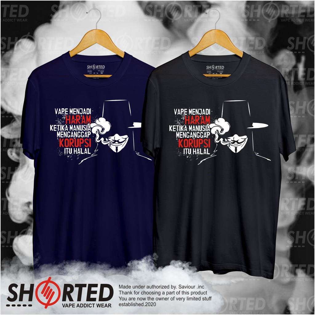 Kaos Vapers | New Arrival | V For Vapers | Kaos Anonymous Vendeta | Vapetees 100% Cotton