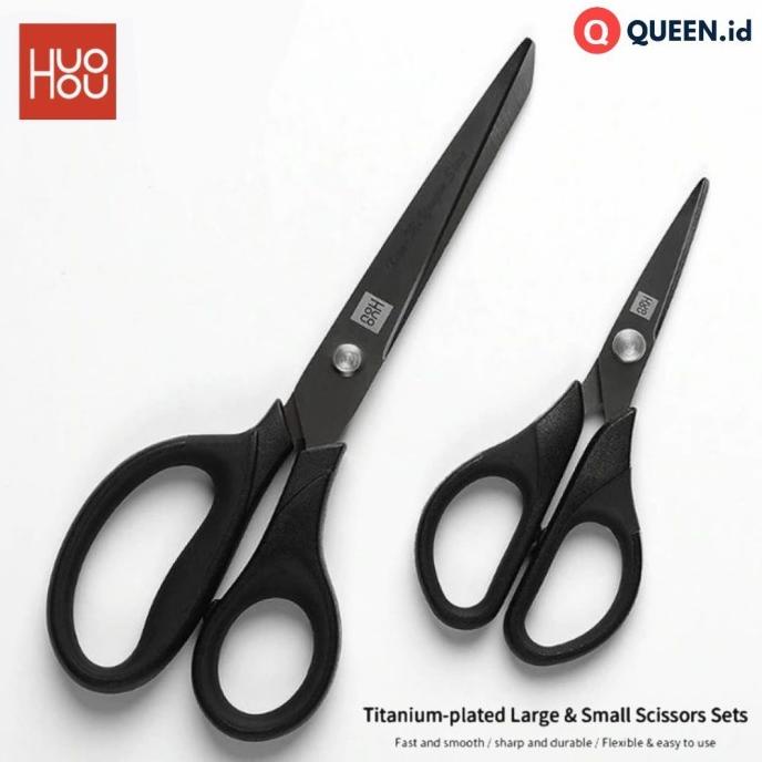 

Mijia Mi Huohou Scissors Titanium Plated - Gunting Anti Slip Set 2Pcs
