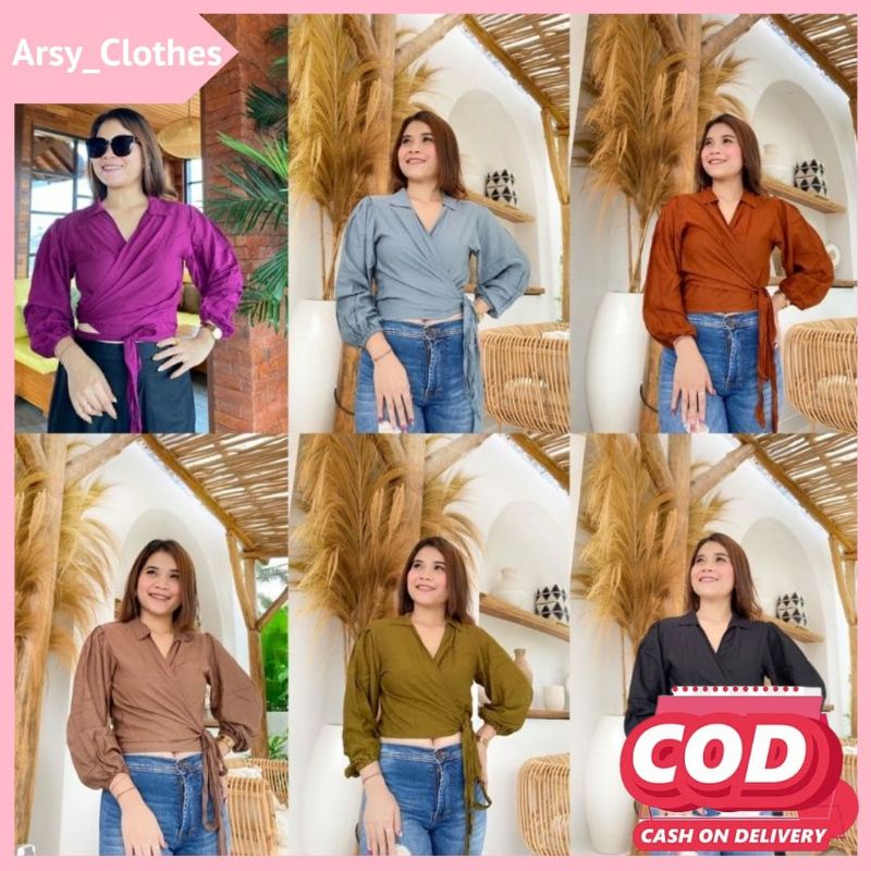 Angelie Wrap Top // Angel Wrap Top // Crop kekinian