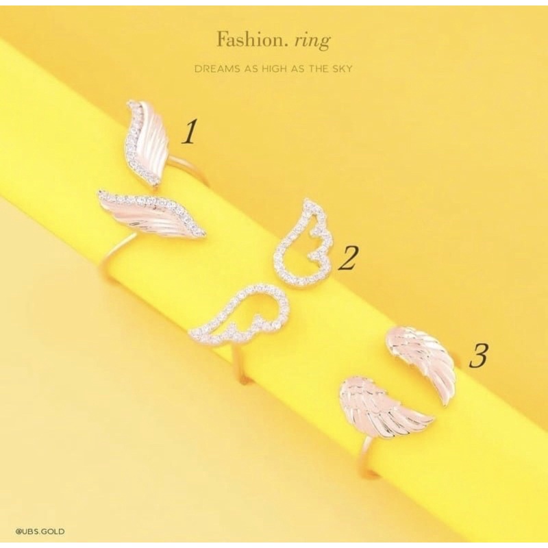 Cincin ubs sayap emas asli kadar 375 8karat