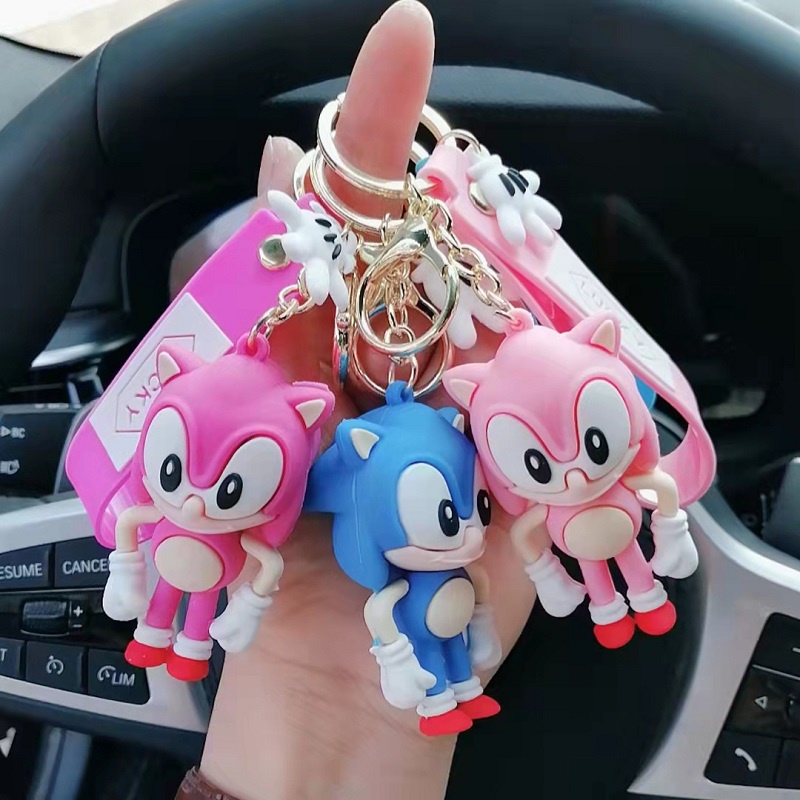 Gantungan Kunci Boneka Kartun Anime Sonic Untuk Aksesoris Tas / Handphone