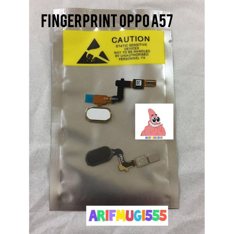 FLEKSIBEL FLEXIBLE FINGERPRINT HOME BUTTON TOMBOL TENGAH OPPO A57 ORIGINAL