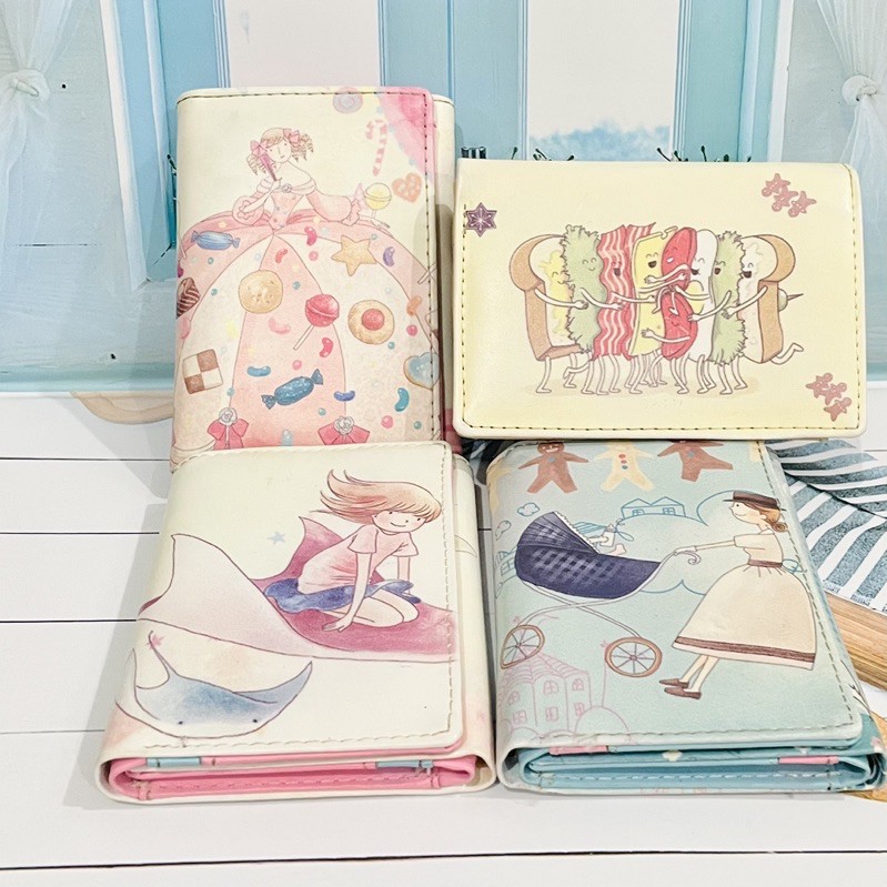 dompet lipat girl kapur classic toon kulit sintesis