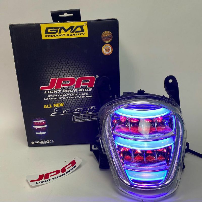 lampu stoplamp scoopy new 2018-2019 merah biru
