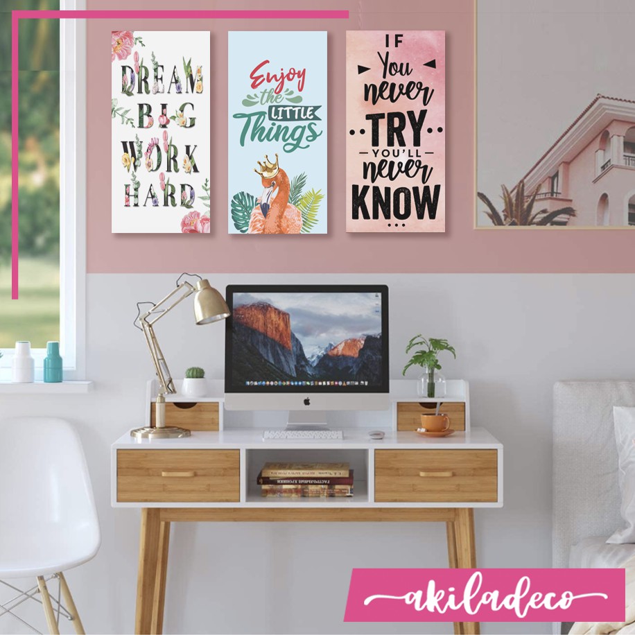 Hiasan Dinding Tempel Dekorasi Kamar Hiasan Poster Moderen vinyl Quote Motivasi