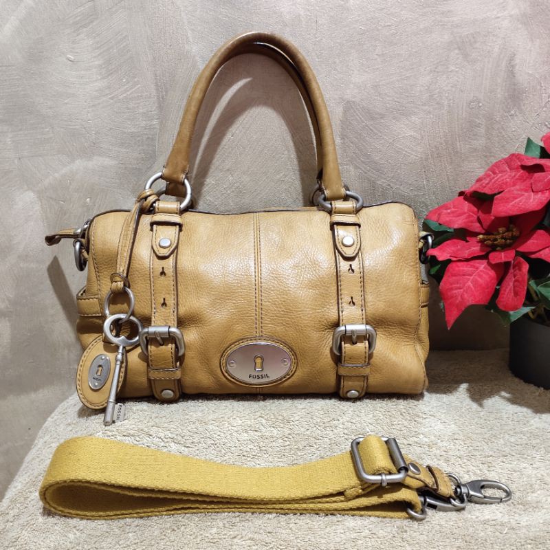 Fossil Maddox Vintage Leather Satchel || 100% Authentic || Sling Bag