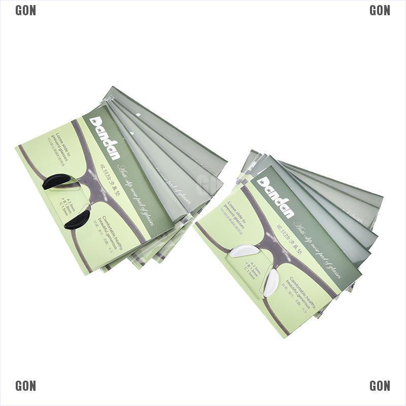 Gongjing1 5 Pasang Bantalan Hidung Kacamata Bahan Silikon anti slip 1.8mm