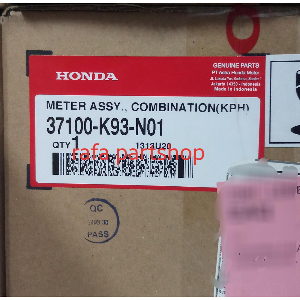 Meter Assy Combination KPH Speedometer Spedo Set Scoopy eSP K93 37100K93N01 ORI AHM