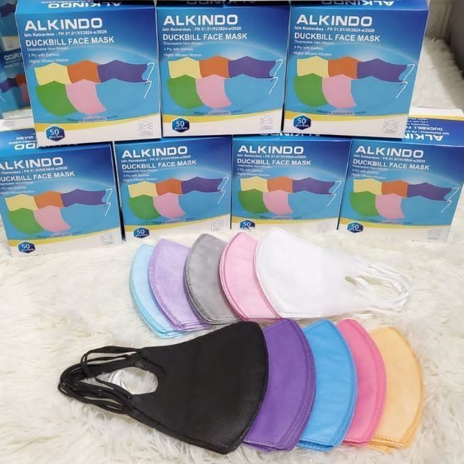 READY Masker Duckbill 3ply Alkindo O care Import Face Mask Masker Medis BFE