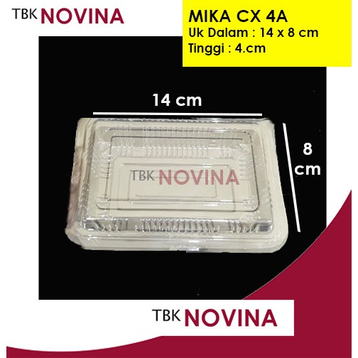 [10 PCS ] MIKA 4A / 5A / 6A PLASTIK MIKA BENING KEMASAN TEMPAT MAKANAN PUDING KUE BOLU UKURAN KECIL