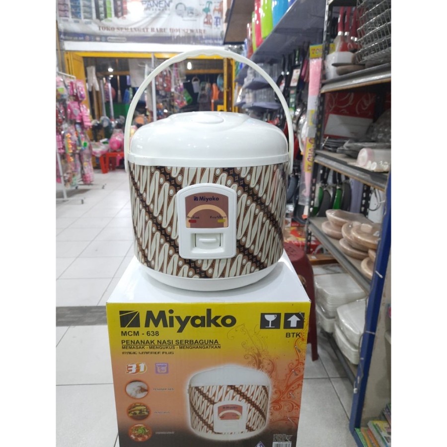 MIYAKO Magic Com 1.8 Liter / Rice Cooker 3in1 MCM 638 BTK PRG - Garansi Resmi 1 Tahun