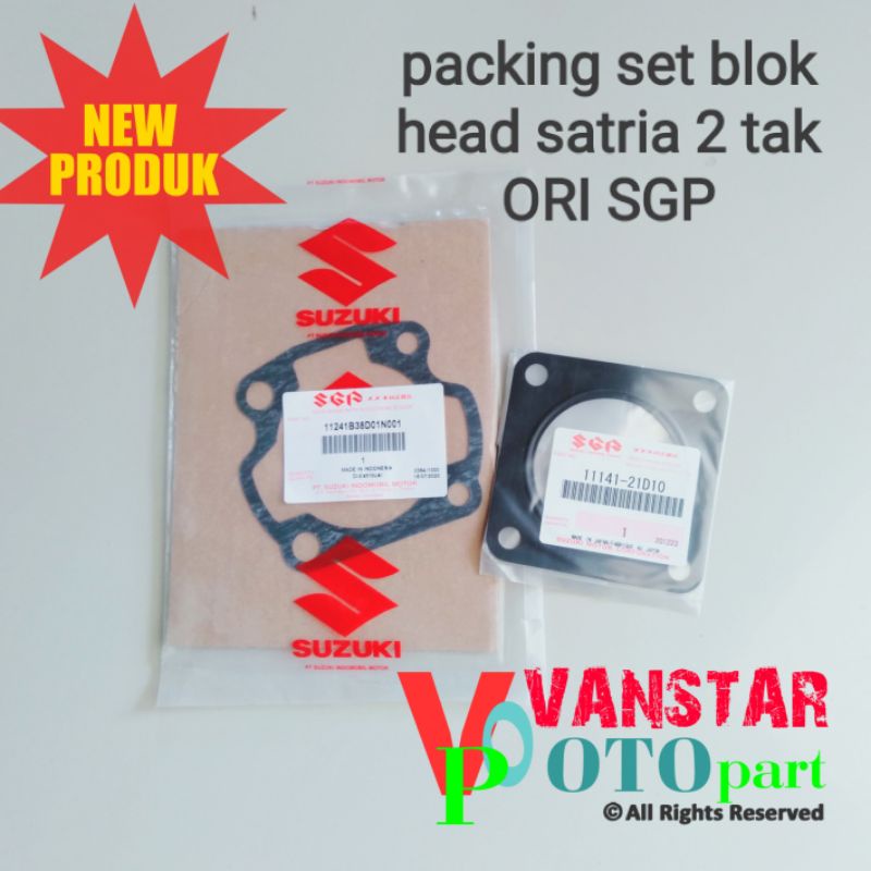 paking packing set blok head satria hiu lumba 2 tak ORI SGP