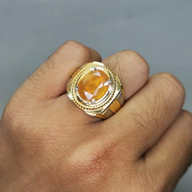 Batu Cincin Akik Yakut Kuning Asli