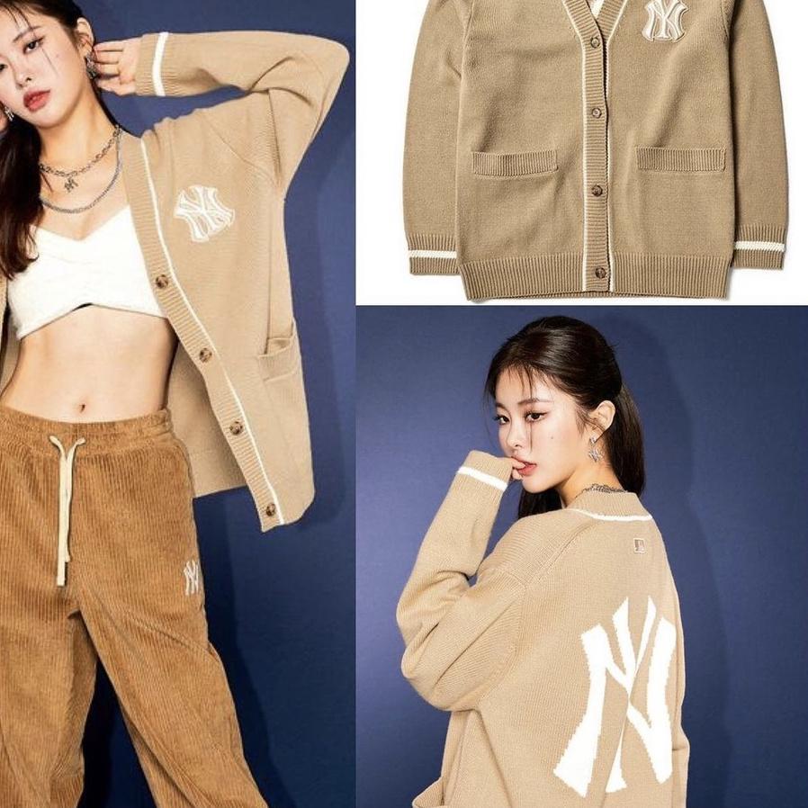 ♠ MLB Varsity Cardigan Jacket - Outerwear Pria Wanita Original Branded [back1]