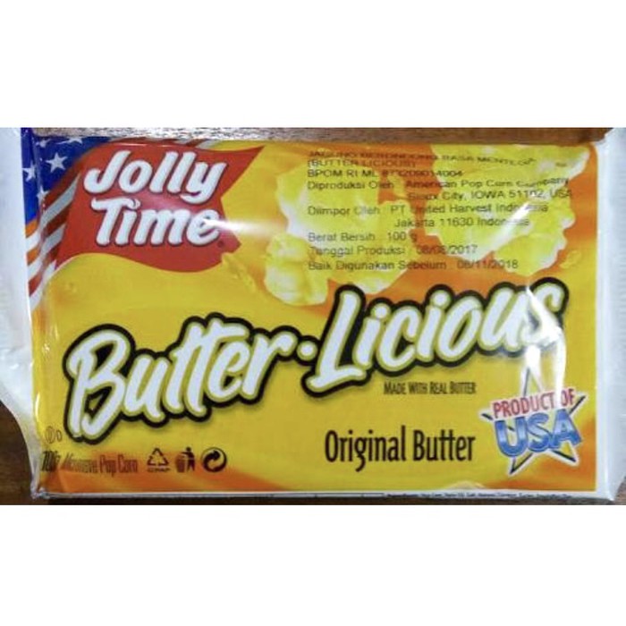 

Jolly Time popcorn USA product ButterLicious ~ kp660