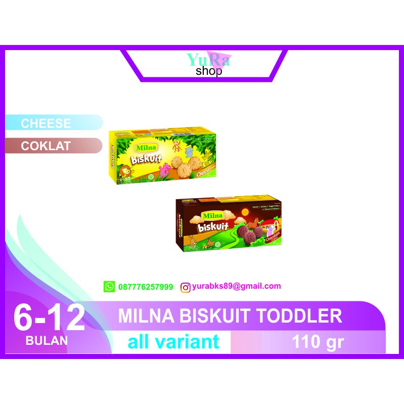 

MILNA BISKUIT TODDLER CHEESE & COKLAT 110gr