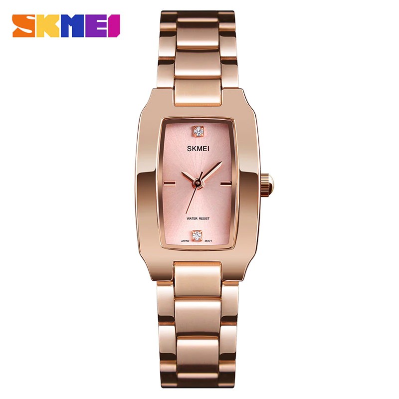 Jam Tangan Wanita / SKMEI 1400 KECIL Analog Stainless Steel / Jam Tangan Analog Original / SKMEI