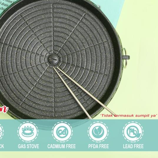 ☀ GO HAPPY Bulgogi Grill Pan - Panci Pemanggang Super call Barbecue pan ❀
