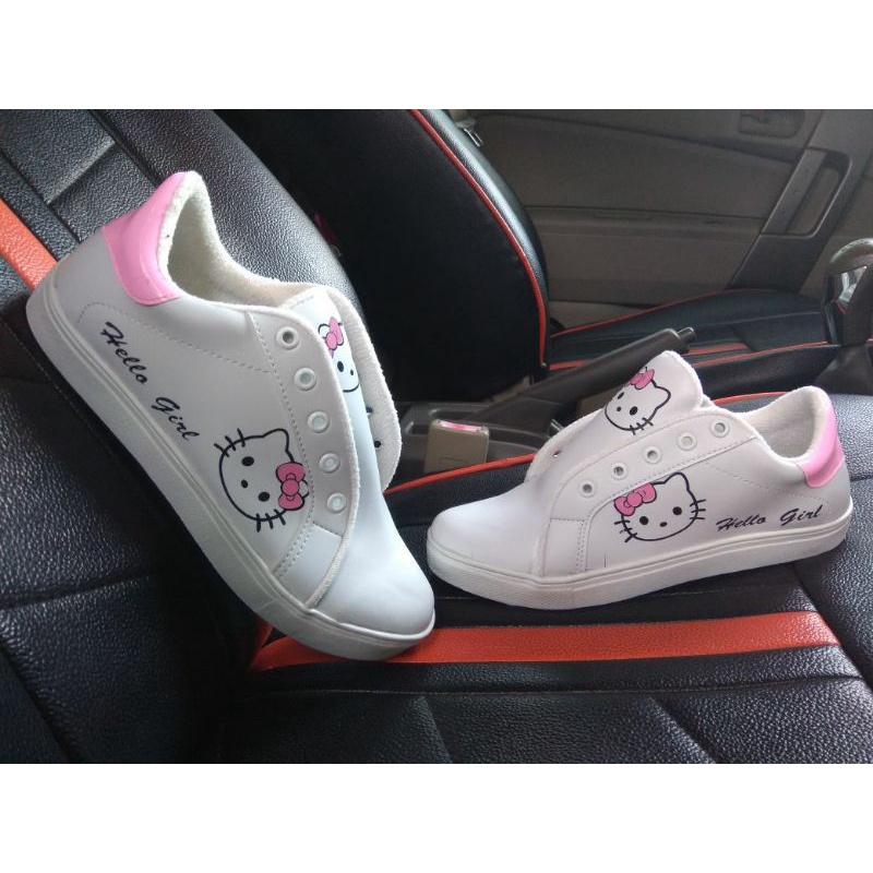 CUCI GUDANG SEPATU WANITA GAMBAR LUCU HPD412 BONEKA HELLO KITTY