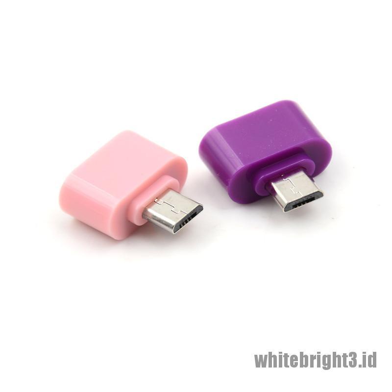 &lt; White3 &gt; 3pcs Adapter Konverter OTG Micro USB Male Ke USB 2.0 Untuk Tablet Android