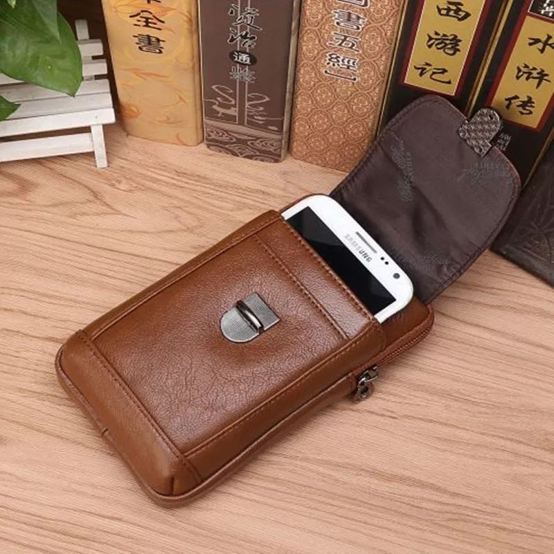 Dompet Hp Pria Kulit Import Sarung hp Pouch dompet pinggang multifungsi