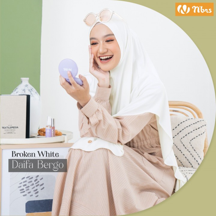 Nibras Hijab Daifa Bergo Bahan Teja Polyspandek Hijab Instant Polos Jilbab SYari