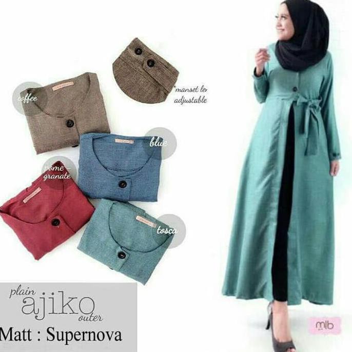 BARANG MURAH PAKAIAN WANITA AJIKO OUTER MAXI FASHION PAKAIAN WANITA KEKINIAN