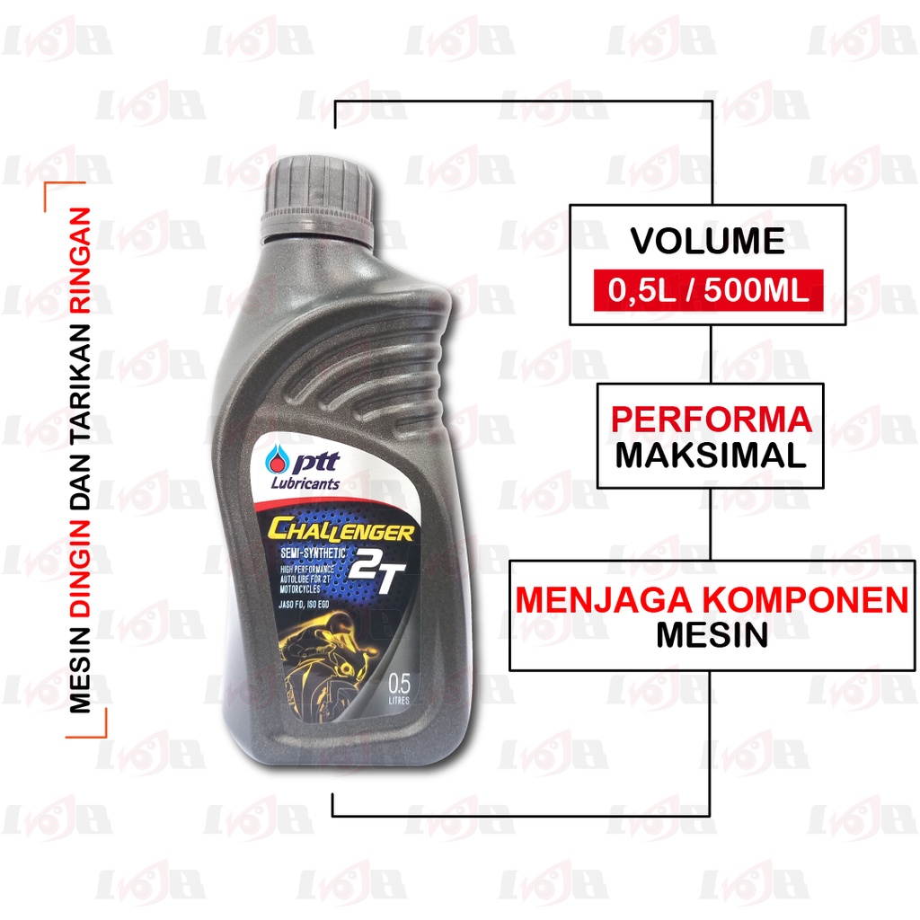 Oli PTT Challenger 2 Tak JASO FD ISO EGD Lubricants Oil Samping 2T 2 Stroke 500 ML