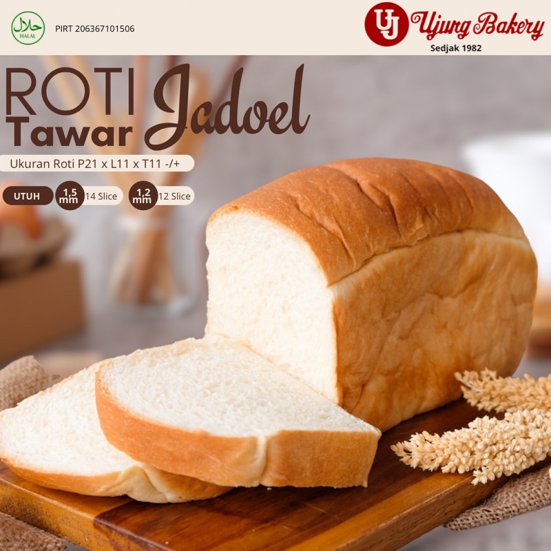 Roti Tawar Jadul &amp; Gandum | Uk 21 x 11 x 10 cm | Tanpa pengawet | Toast