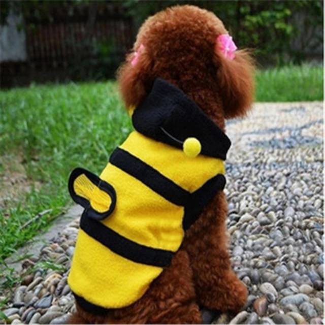 hoodie anjing kucing baju kostum lebah bee kuning