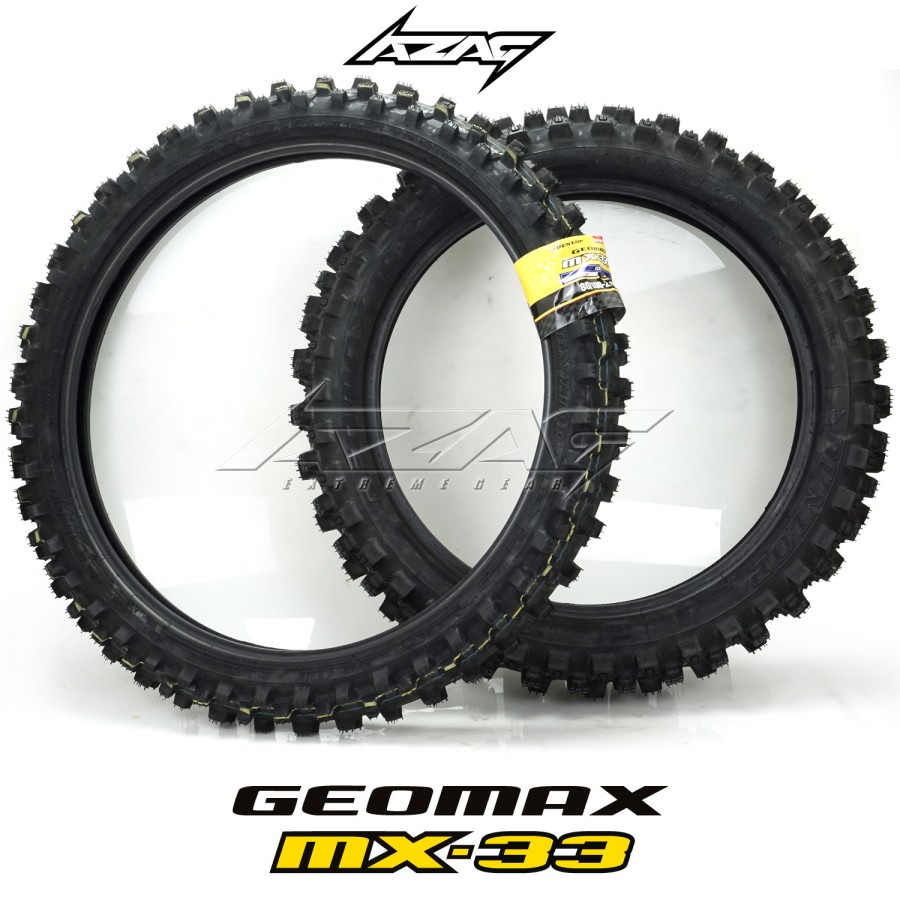 BAN LUAR DUNLOP GEOMAX MX33 21-18 100/100 80/100 ORIGINAL CROSS TRAIL