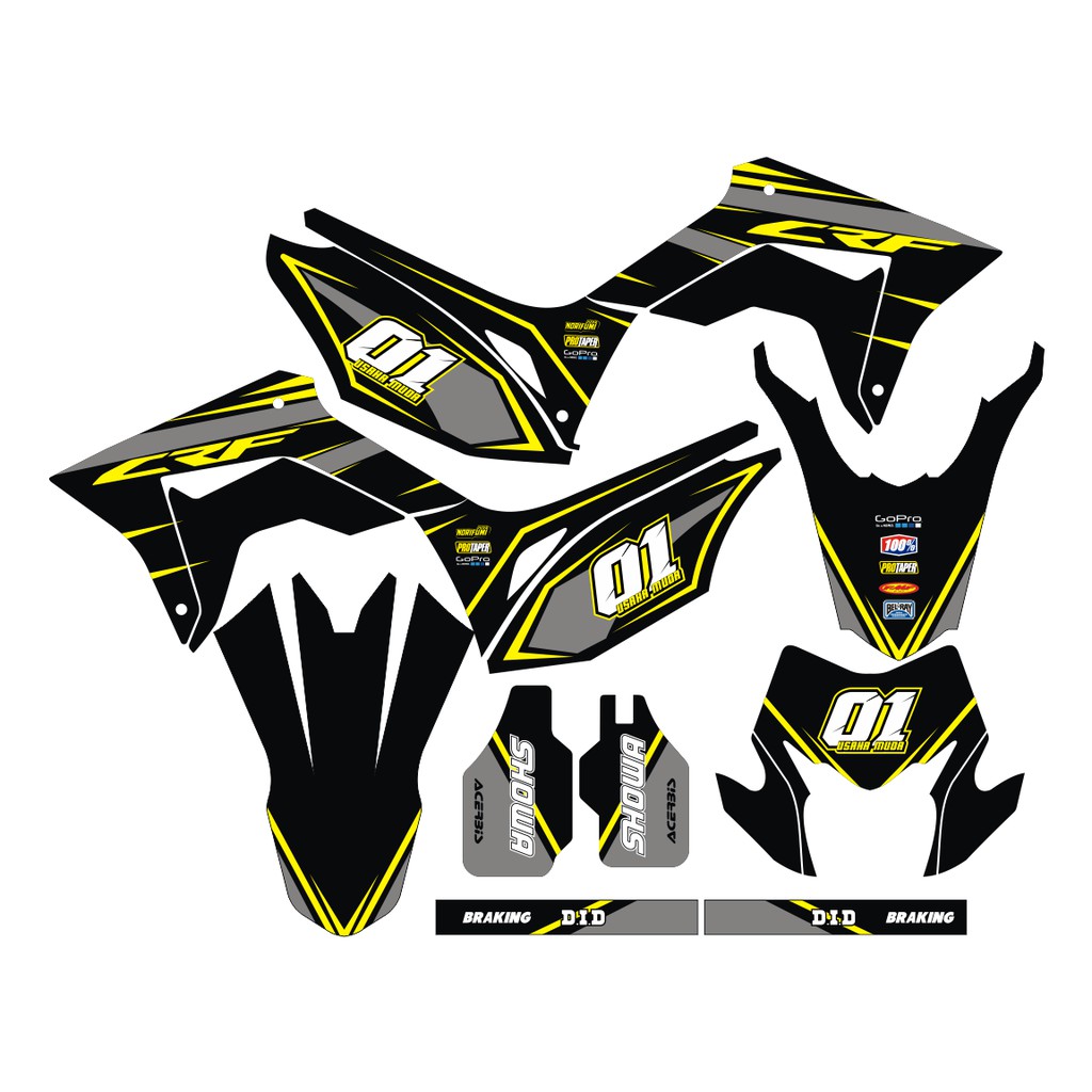 Sticker DECAL CRF 150 L Bisa Custom Stiker Honda CRF 150 L  (15)