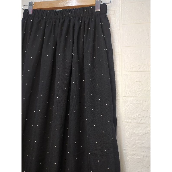ROK POLKADOT  SKIRT ROK PANJANG WANITA MODEL LONGGAR PINGGANG KARET  KOREA TERBARU TERMURAH PREMIUM-7