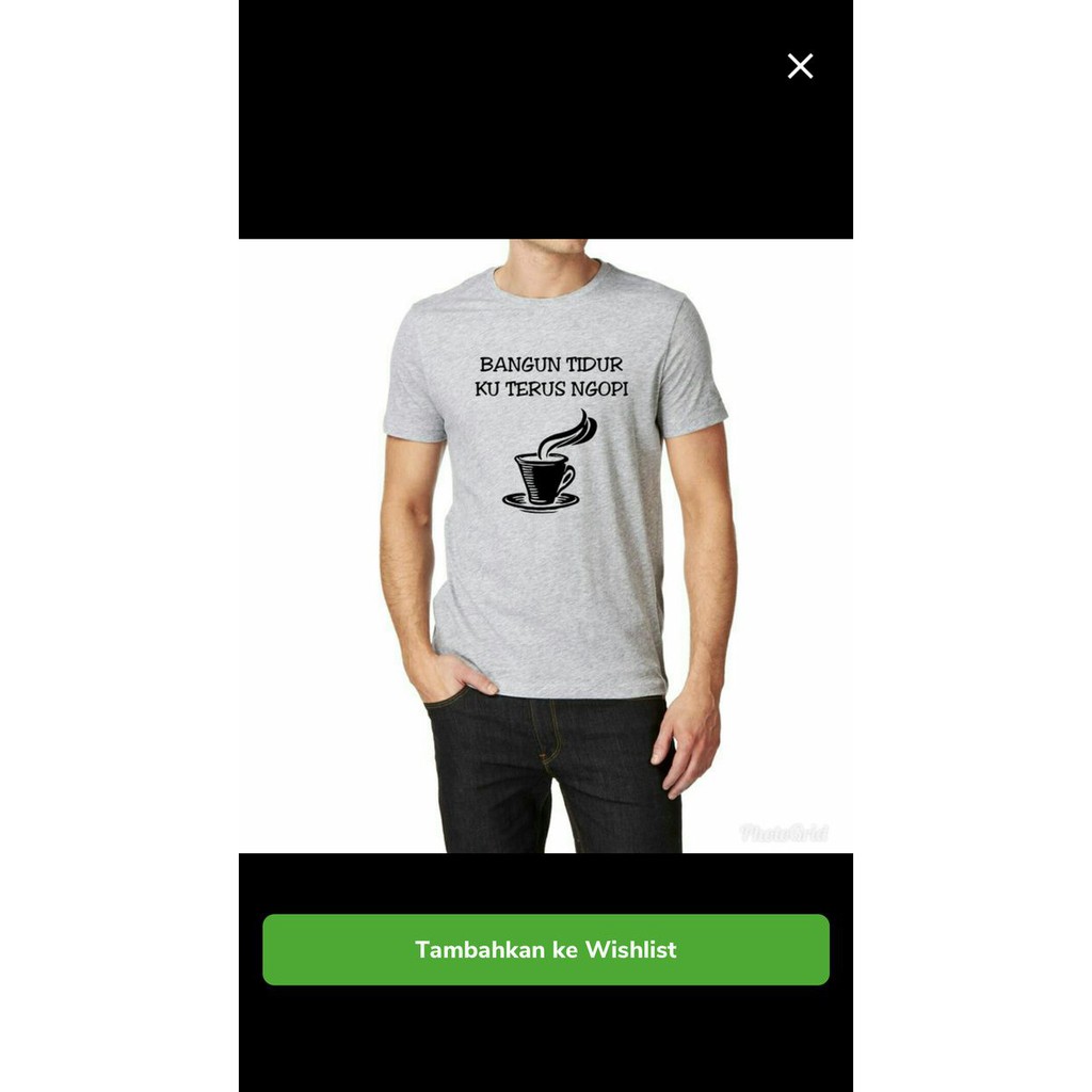 hdh334KAOS BANGUN TIDUR NGOPI BAJU TSHIRT DISTRO GAUL UNIK